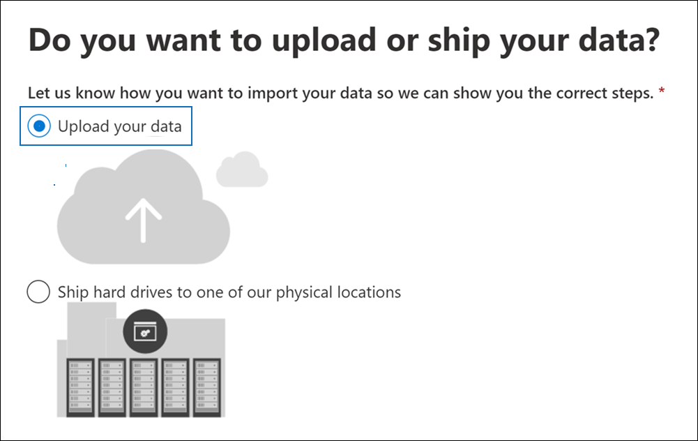 A new window will appear, which is, Do you want to upload or ship data? | edtechreader