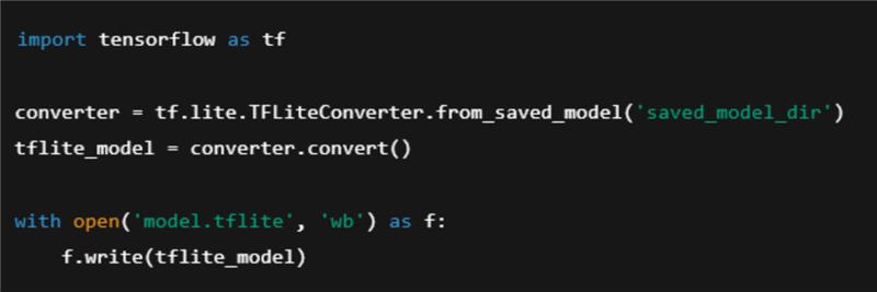 converting a trained model for mobile deployment