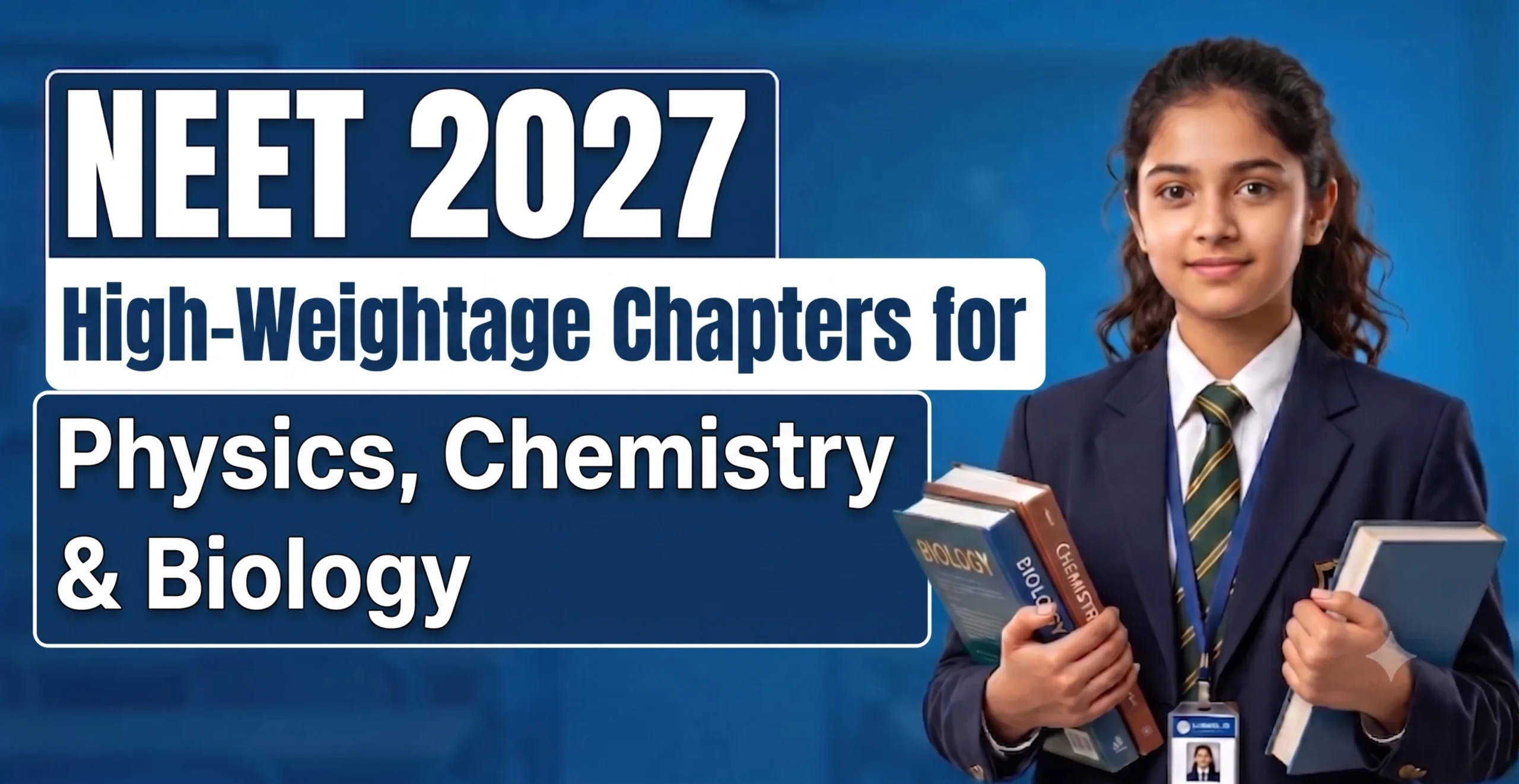 NEET 2027 High-Weightage Chapters for Physics, Chemistry & Biology