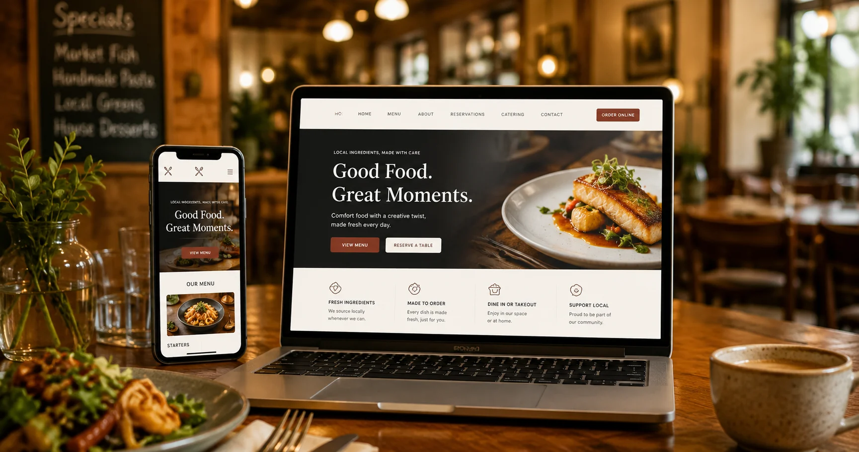 resturent website design